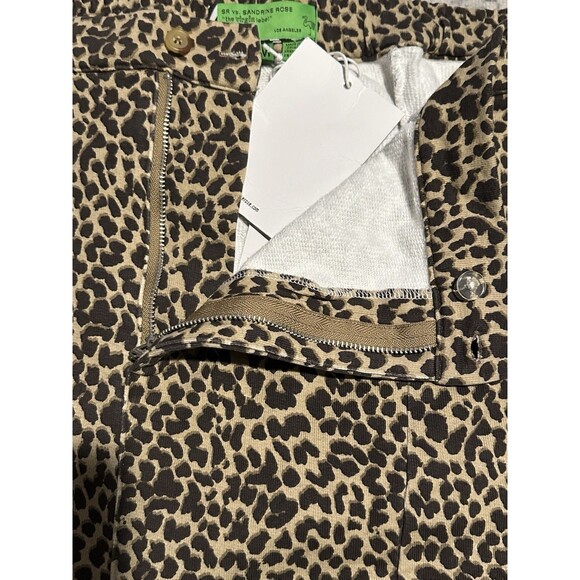 Sandrine Rose x Free People Harem Pants Size Medium French Terry Leopard Baggy - Picture 10 of 12